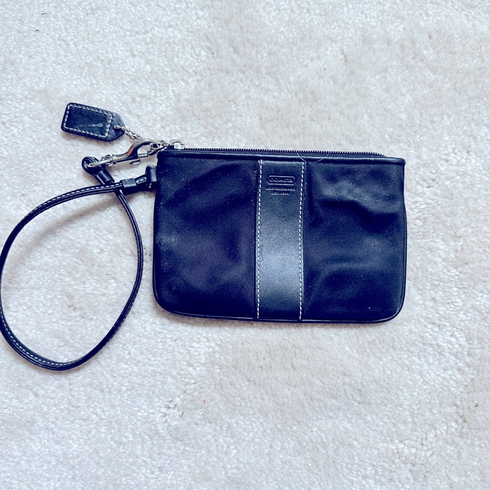 Authentic Black Coach Wristlet